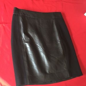 Loft petites real leather skirt!